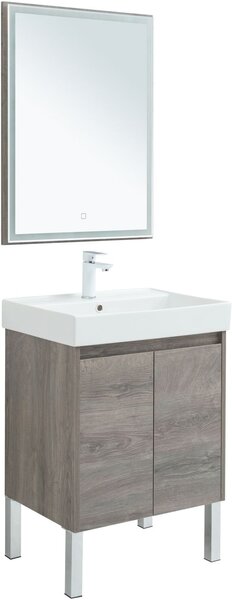 Комплект мебели для ванной Aquanet Nova Lite 60 дуб рошелье (2 дверцы)