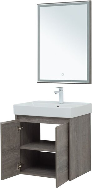 Комплект мебели для ванной Aquanet Nova Lite 60 дуб рошелье (2 дверцы)