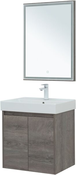 Комплект мебели для ванной Aquanet Nova Lite 60 дуб рошелье (2 дверцы)