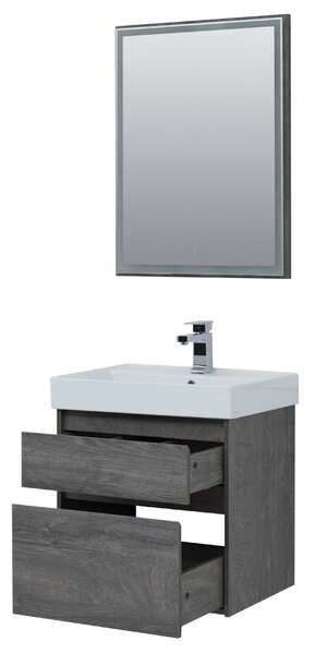 Комплект мебели для ванной Aquanet Nova Lite 60 дуб рошелье (2 ящика)