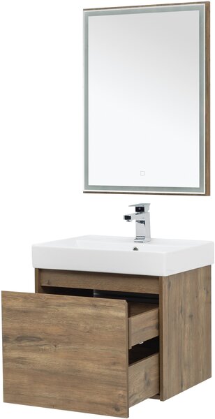 Комплект мебели для ванной Aquanet Nova Lite 60 дуб рустикальный (1 ящик)