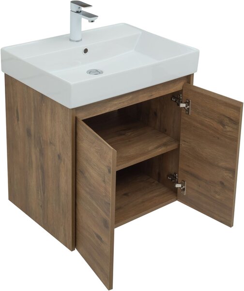 Комплект мебели для ванной Aquanet Nova Lite 60 дуб рустикальный (2 дверцы)