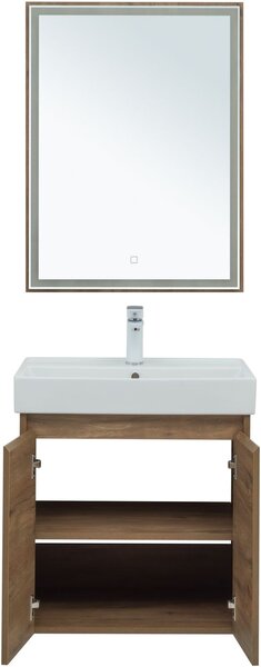 Комплект мебели для ванной Aquanet Nova Lite 60 дуб рустикальный (2 дверцы)
