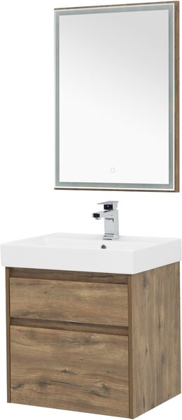 Комплект мебели для ванной Aquanet Nova Lite 60 дуб рустикальный (2 ящика)