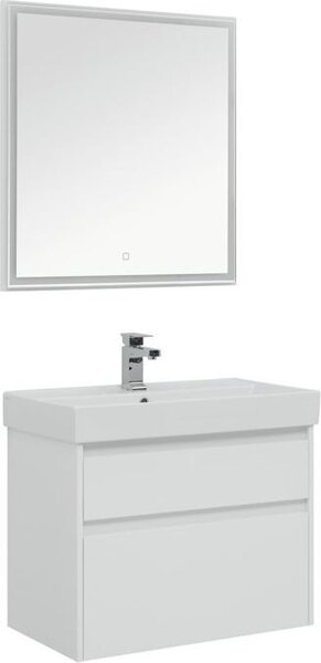Комплект мебели для ванной Aquanet Nova Lite 75 белый (2 ящика)