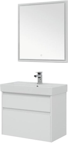 Комплект мебели для ванной Aquanet Nova Lite 75 белый (2 ящика)