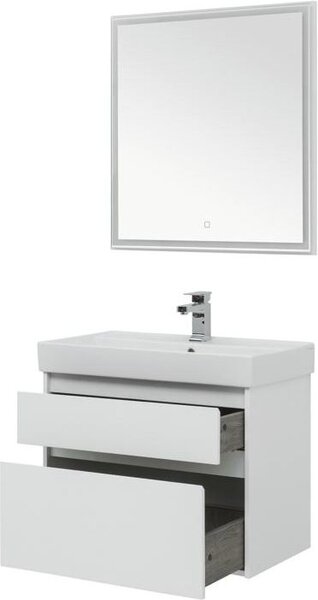 Комплект мебели для ванной Aquanet Nova Lite 75 белый (2 ящика)