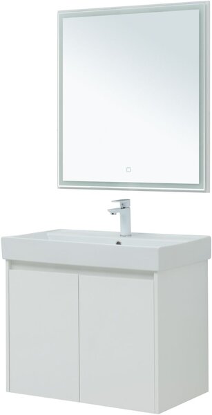Комплект мебели для ванной Aquanet Nova Lite 75 белый глянец (2 дверцы)