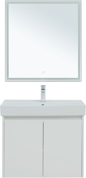 Комплект мебели для ванной Aquanet Nova Lite 75 белый глянец (2 дверцы)