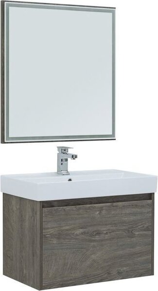 Комплект мебели для ванной Aquanet Nova Lite 75 дуб рошелье (1 ящик)