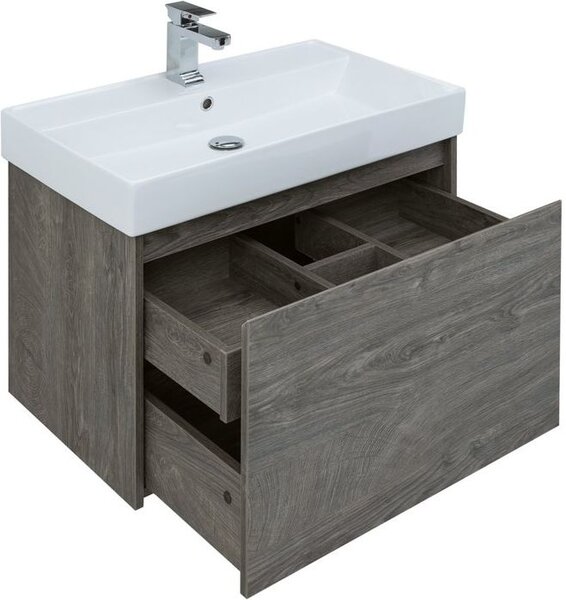 Комплект мебели для ванной Aquanet Nova Lite 75 дуб рошелье (1 ящик)