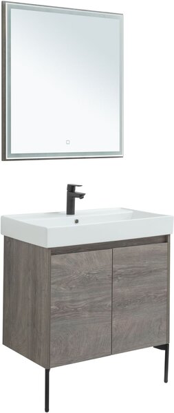 Комплект мебели для ванной Aquanet Nova Lite 75 дуб рошелье (2 дверцы)