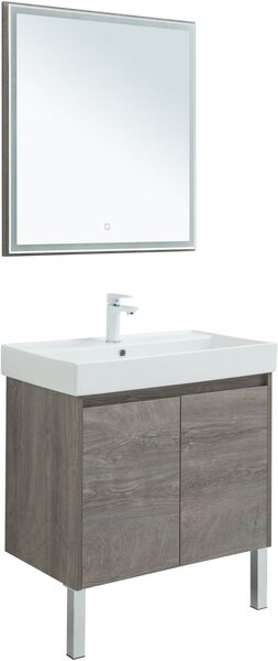 Комплект мебели для ванной Aquanet Nova Lite 75 дуб рошелье (2 дверцы)