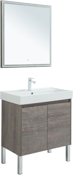 Комплект мебели для ванной Aquanet Nova Lite 75 дуб рошелье (2 дверцы)