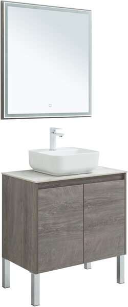 Комплект мебели для ванной Aquanet Nova Lite 75 дуб рошелье (2 дверцы)