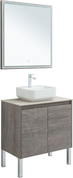 Комплект мебели для ванной Aquanet Nova Lite 75 дуб рошелье (2 дверцы)