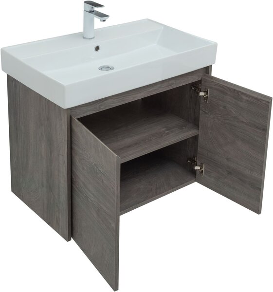 Комплект мебели для ванной Aquanet Nova Lite 75 дуб рошелье (2 дверцы)