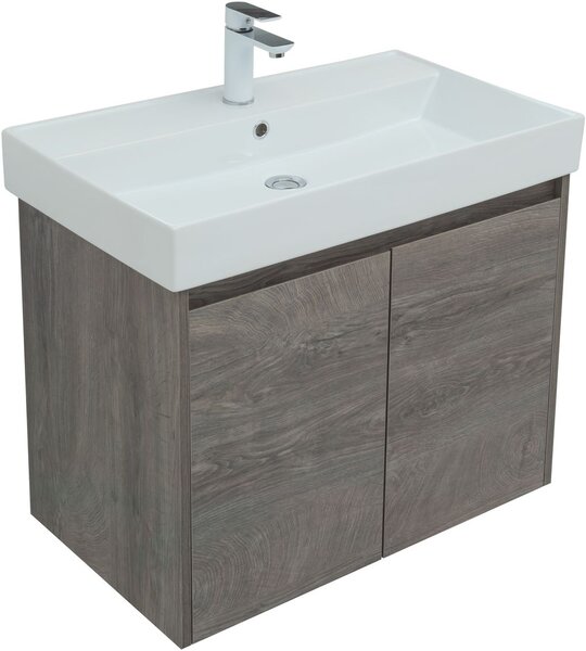 Комплект мебели для ванной Aquanet Nova Lite 75 дуб рошелье (2 дверцы)