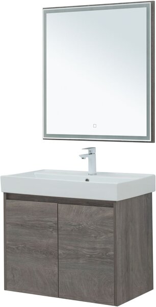Комплект мебели для ванной Aquanet Nova Lite 75 дуб рошелье (2 дверцы)