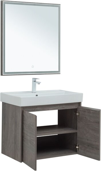Комплект мебели для ванной Aquanet Nova Lite 75 дуб рошелье (2 дверцы)
