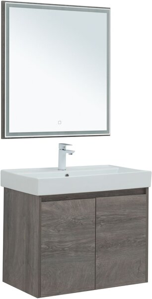 Комплект мебели для ванной Aquanet Nova Lite 75 дуб рошелье (2 дверцы)
