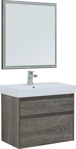 Комплект мебели для ванной Aquanet Nova Lite 75 дуб рошелье (2 ящика)