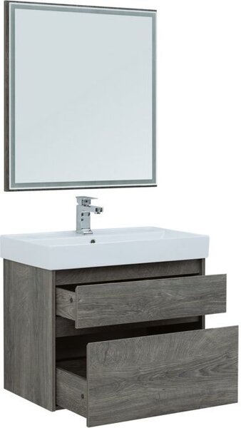 Комплект мебели для ванной Aquanet Nova Lite 75 дуб рошелье (2 ящика)