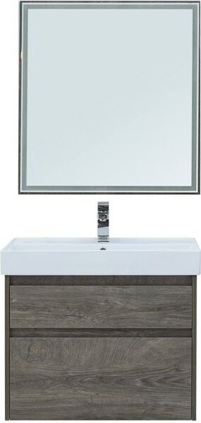 Комплект мебели для ванной Aquanet Nova Lite 75 дуб рошелье (2 ящика)