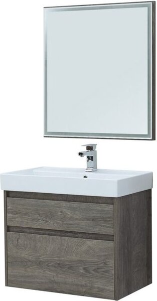 Комплект мебели для ванной Aquanet Nova Lite 75 дуб рошелье (2 ящика)