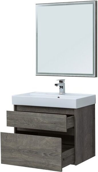 Комплект мебели для ванной Aquanet Nova Lite 75 дуб рошелье (2 ящика)