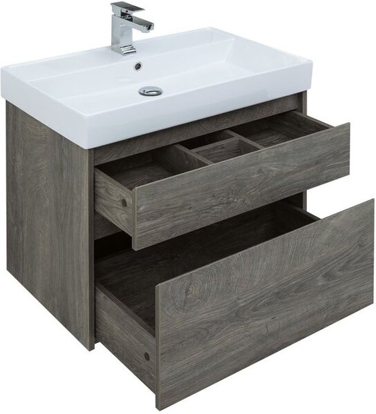 Комплект мебели для ванной Aquanet Nova Lite 75 дуб рошелье (2 ящика)