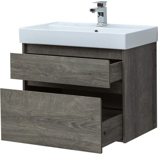 Комплект мебели для ванной Aquanet Nova Lite 75 дуб рошелье (2 ящика)