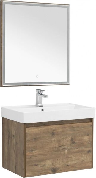 Комплект мебели для ванной Aquanet Nova Lite 75 дуб рустикальный (1 ящик)