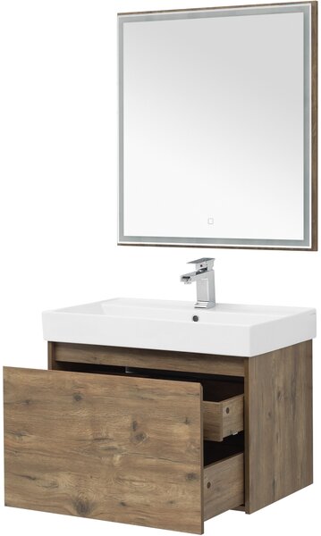 Комплект мебели для ванной Aquanet Nova Lite 75 дуб рустикальный (1 ящик)
