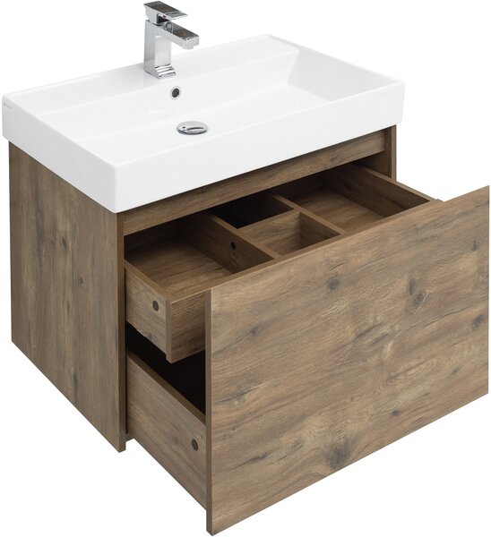 Комплект мебели для ванной Aquanet Nova Lite 75 дуб рустикальный (1 ящик)