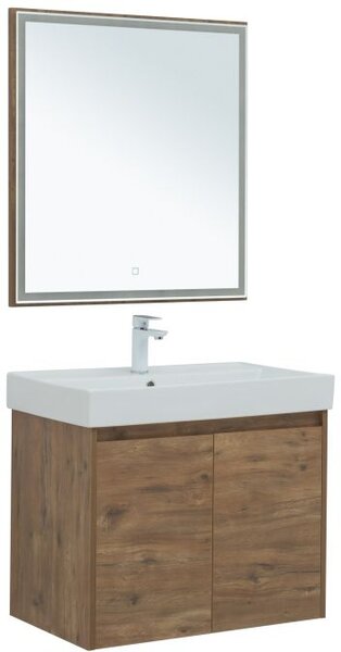 Комплект мебели для ванной Aquanet Nova Lite 75 дуб рустикальный (2 дверцы)