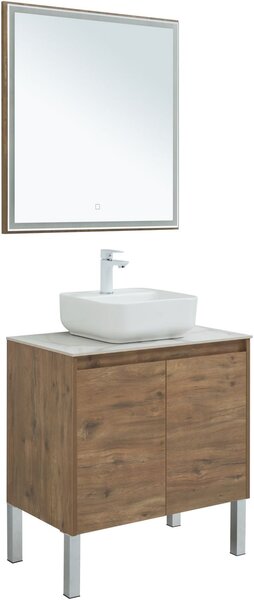 Комплект мебели для ванной Aquanet Nova Lite 75 дуб рустикальный (2 дверцы)