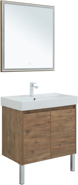 Комплект мебели для ванной Aquanet Nova Lite 75 дуб рустикальный (2 дверцы)