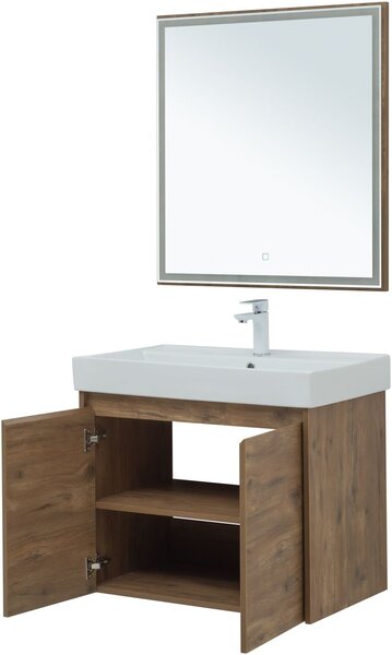 Комплект мебели для ванной Aquanet Nova Lite 75 дуб рустикальный (2 дверцы)