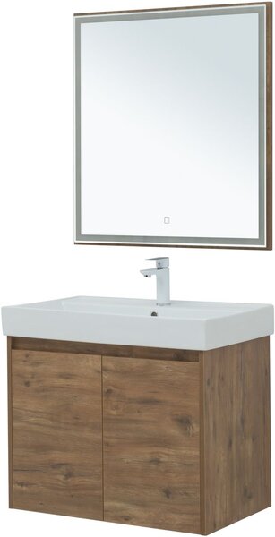 Комплект мебели для ванной Aquanet Nova Lite 75 дуб рустикальный (2 дверцы)