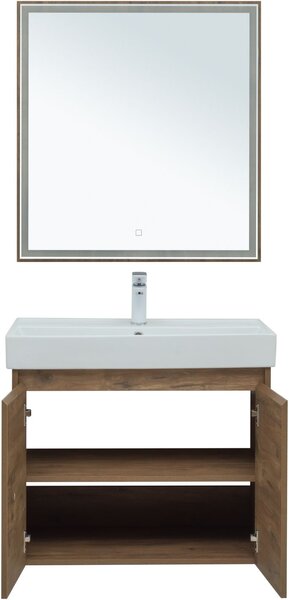 Комплект мебели для ванной Aquanet Nova Lite 75 дуб рустикальный (2 дверцы)