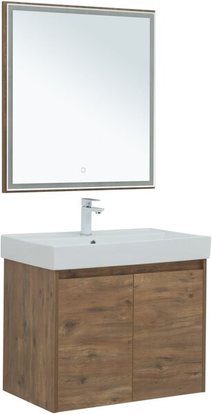 Комплект мебели для ванной Aquanet Nova Lite 75 дуб рустикальный (2 дверцы)
