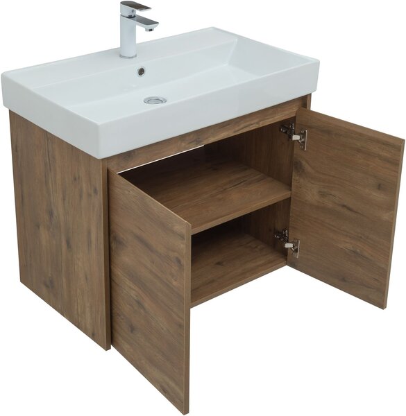 Комплект мебели для ванной Aquanet Nova Lite 75 дуб рустикальный (2 дверцы)