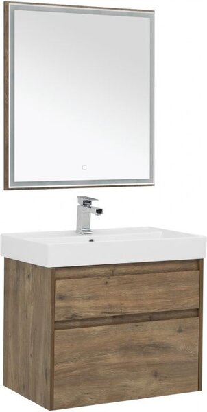 Комплект мебели для ванной Aquanet Nova Lite 75 дуб рустикальный (2 ящика)