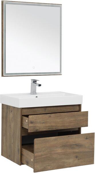 Комплект мебели для ванной Aquanet Nova Lite 75 дуб рустикальный (2 ящика)