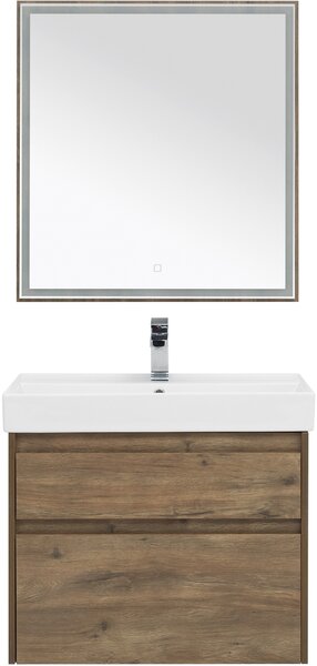 Комплект мебели для ванной Aquanet Nova Lite 75 дуб рустикальный (2 ящика)