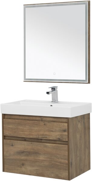 Комплект мебели для ванной Aquanet Nova Lite 75 дуб рустикальный (2 ящика)