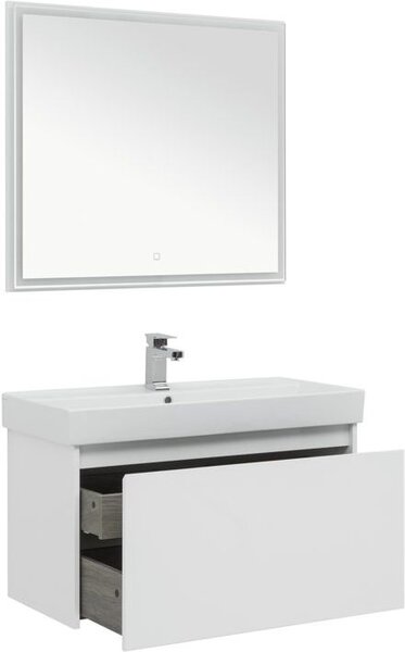 Комплект мебели для ванной Aquanet Nova Lite 90 белый (1 ящик)