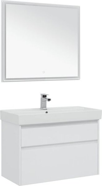 Комплект мебели для ванной Aquanet Nova Lite 90 белый (2 ящика)
