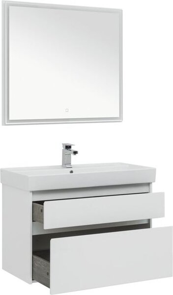 Комплект мебели для ванной Aquanet Nova Lite 90 белый (2 ящика)